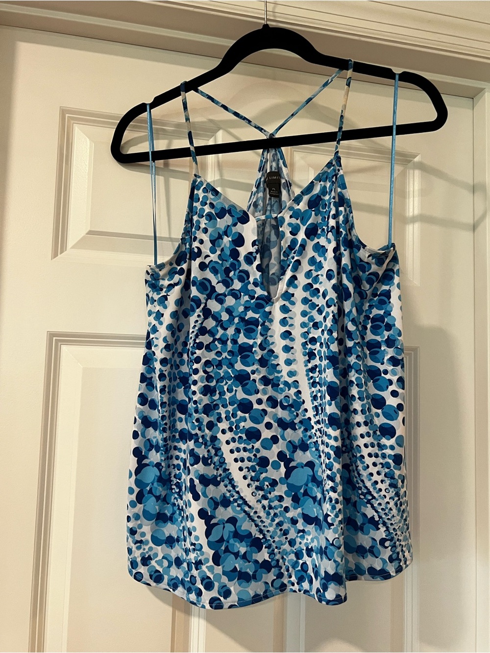 The Limited Blue & White Printed Strappy Camisole